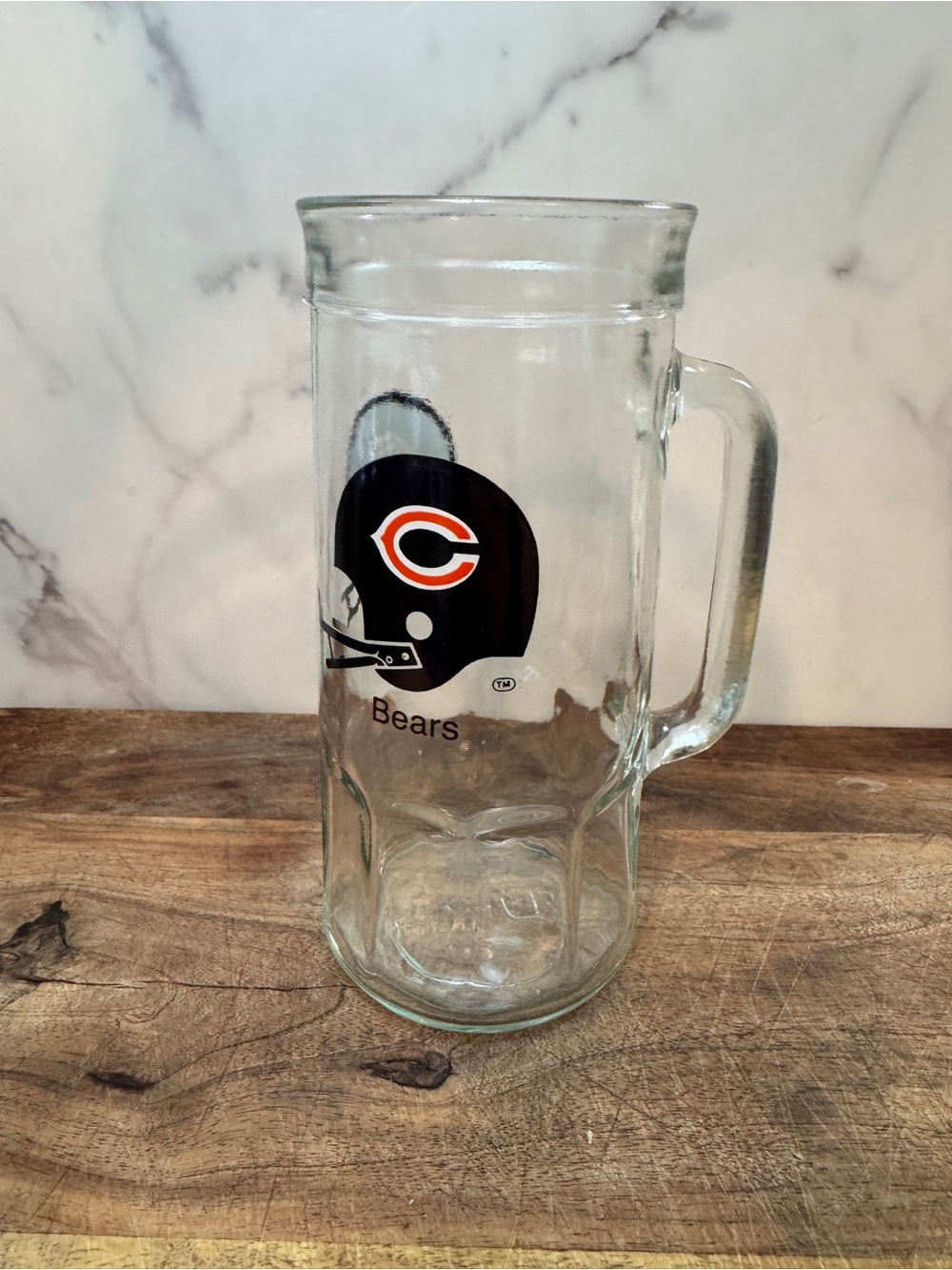 Vintage Chicago Bears NFL Glass Beer Mug
